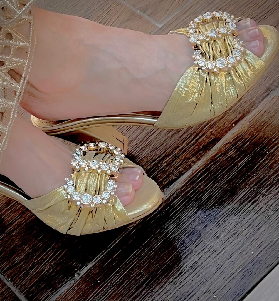 Gold & Silver Double Buckle Diamante